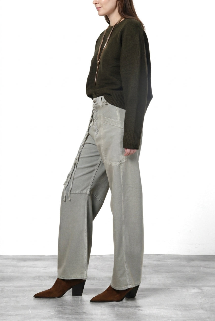 Venice pantalone chino donna in twill baloon fit ①