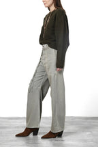 Venice pantalone chino donna in twill baloon fit ①