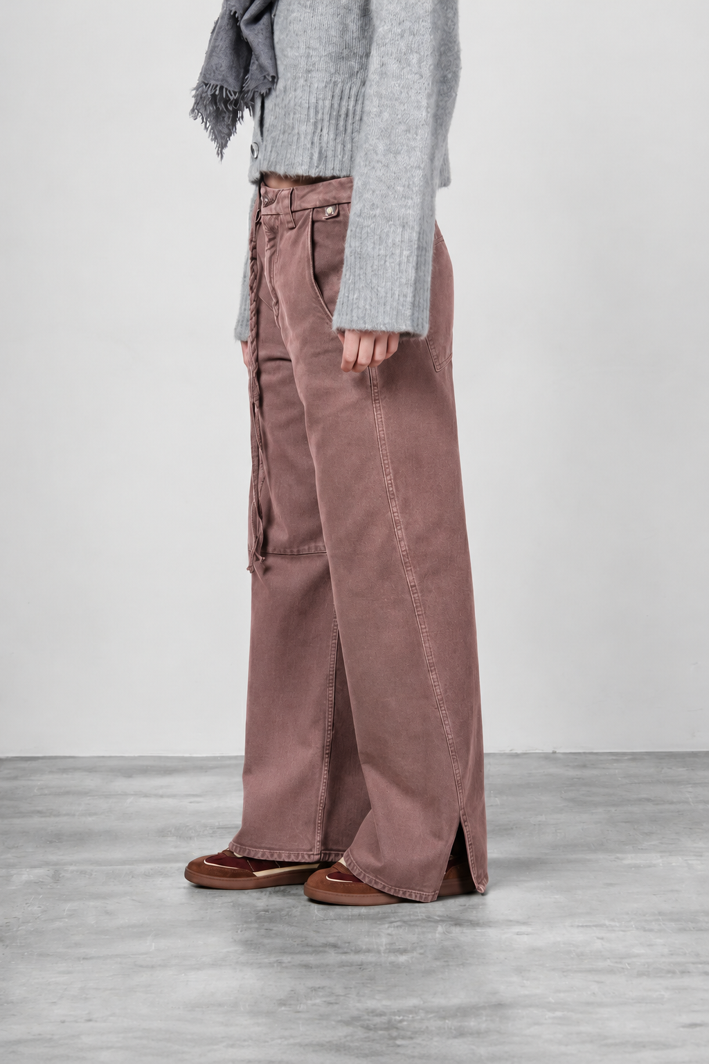 Violette pantalone chino donna in twill baloon fit ①