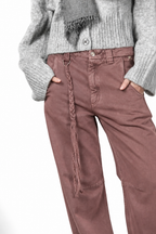 Violette pantalone chino donna in twill baloon fit ①