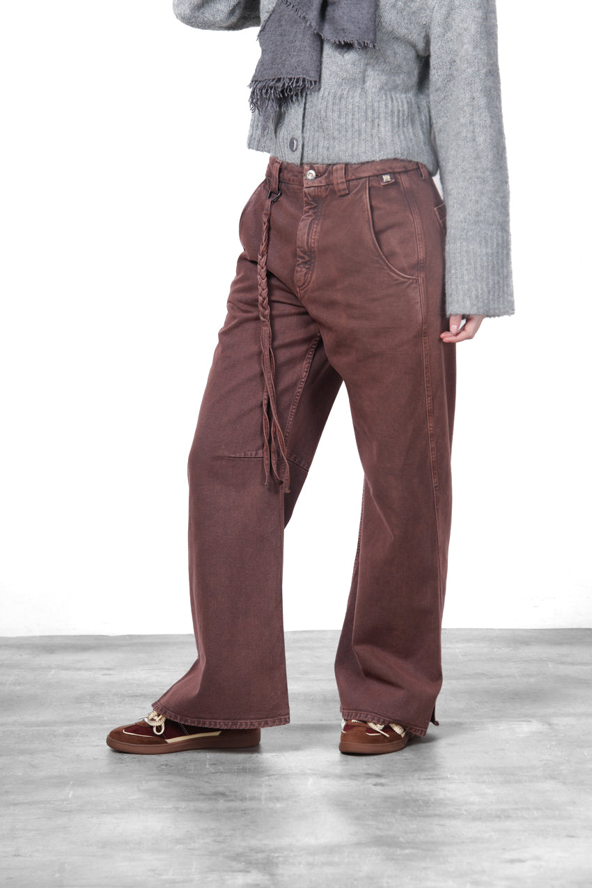 Violette pantalone chino donna in twill baloon fit ①