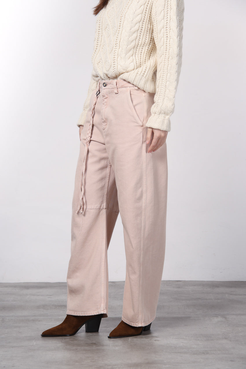 Virginie pantalone chino donna in twill baloon fit ①