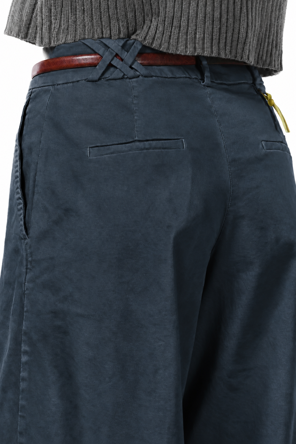 Pantalón chino New York Wide de mujer en raso, wide leg