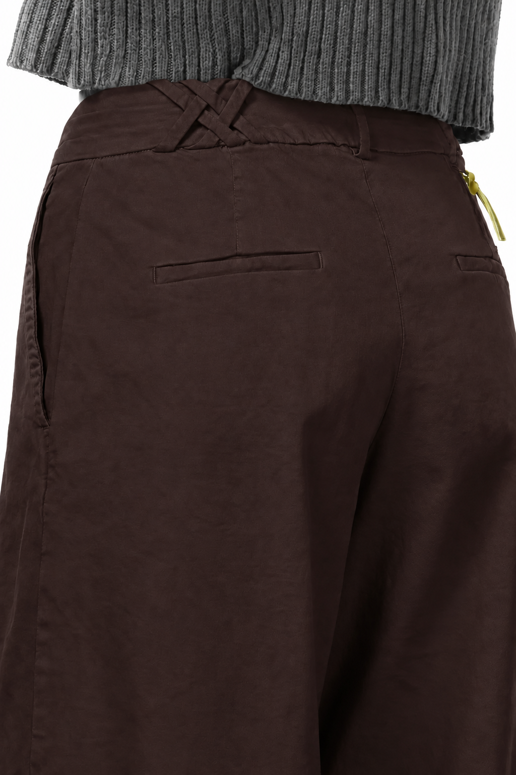 Pantalón chino New York Wide de mujer en raso, wide leg