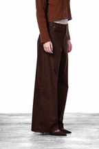 New York Wide pantalone chino donna in raso wide leg