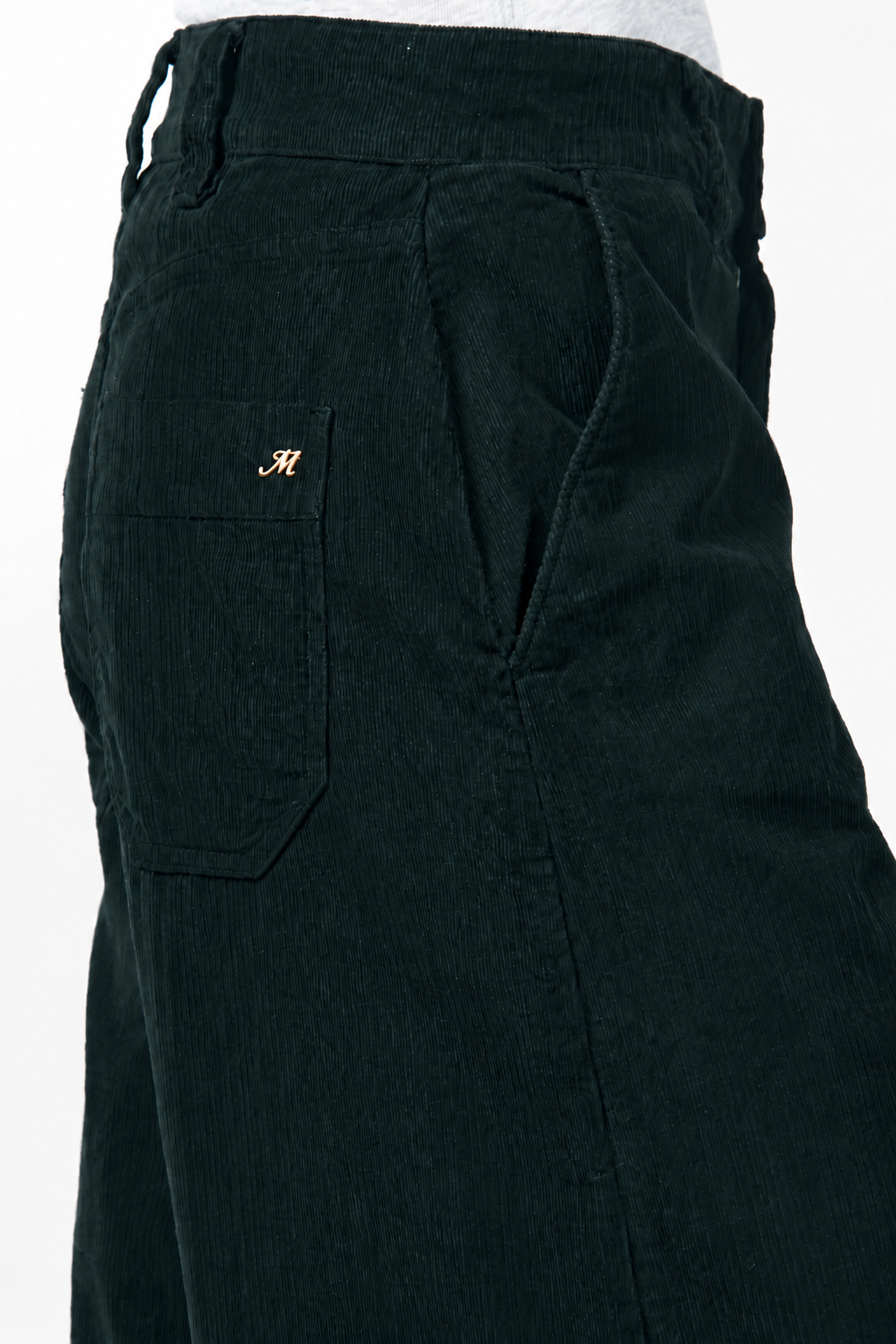 Pantalón chino New York Wide de mujer en pana de 500 rayas, wide leg
