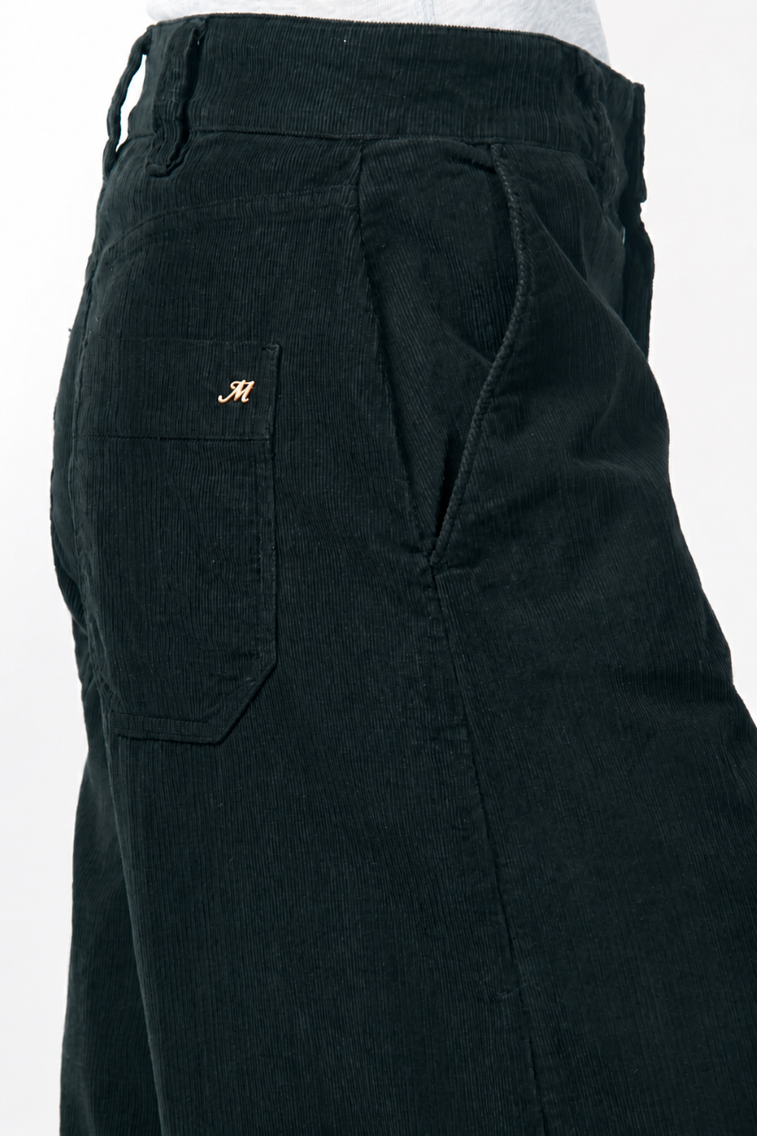 Pantalón chino New York Wide de mujer en pana de 500 rayas, wide leg