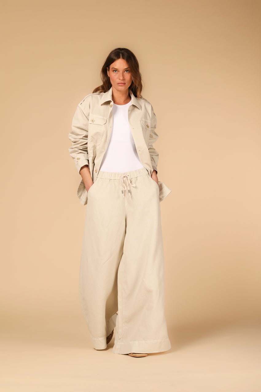 immagine 2 di pantalone chino donna modello Portofino in stucco fit relaxed di Mason's