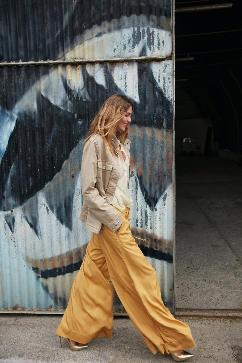 Portofino pantalón chino mujer en modal wide leg