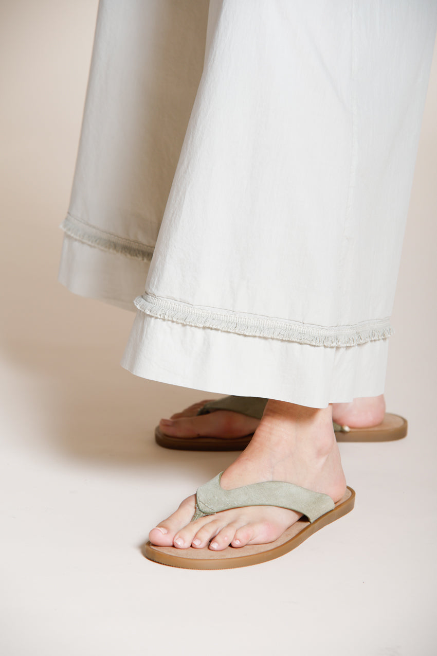 Portofino Cropped pantalón chino jogger mujer en popelín wide leg