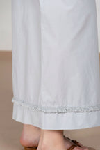 Portofino Cropped pantalon chino jogger femme en popeline wide leg