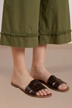 Portofino Cropped Hose Chino Jogger Damen aus Popeline wide leg