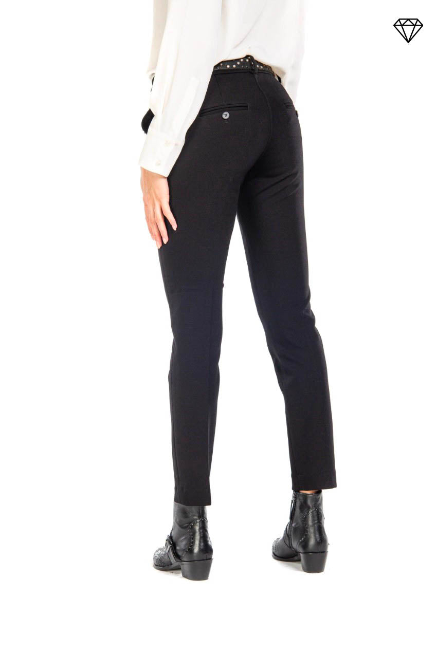 Immagine 4 di pantalone chino donna in jersey tecnico modello New York Slim slim fit