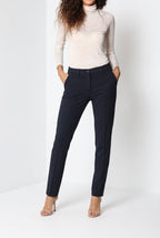 New York Slim pantalon chino femme en jersey technique slim fit ①
