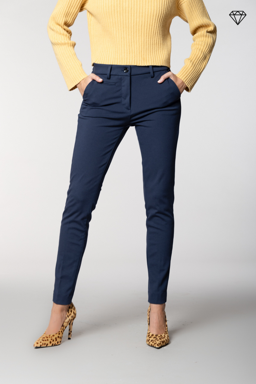 New York Slim women’s chino trousers in technical jersey slim fit ①