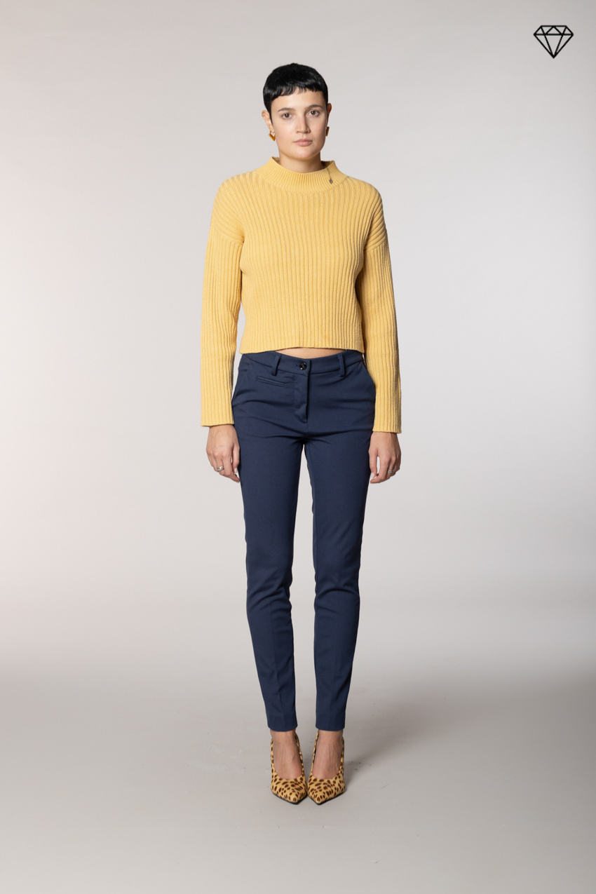 New York Slim women’s chino trousers in technical jersey slim fit ①