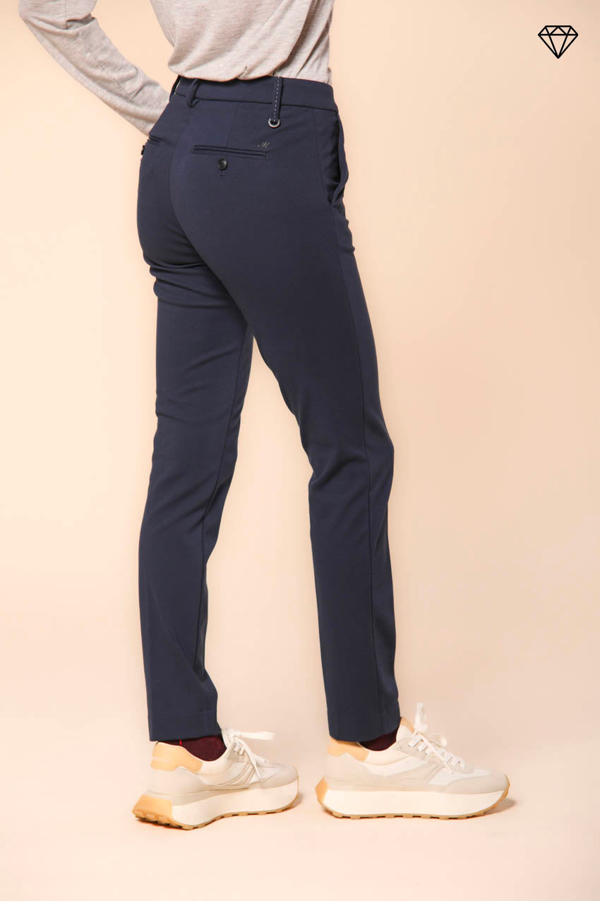New York Slim pantalón chino mujer en jersey técnico slim fit ①