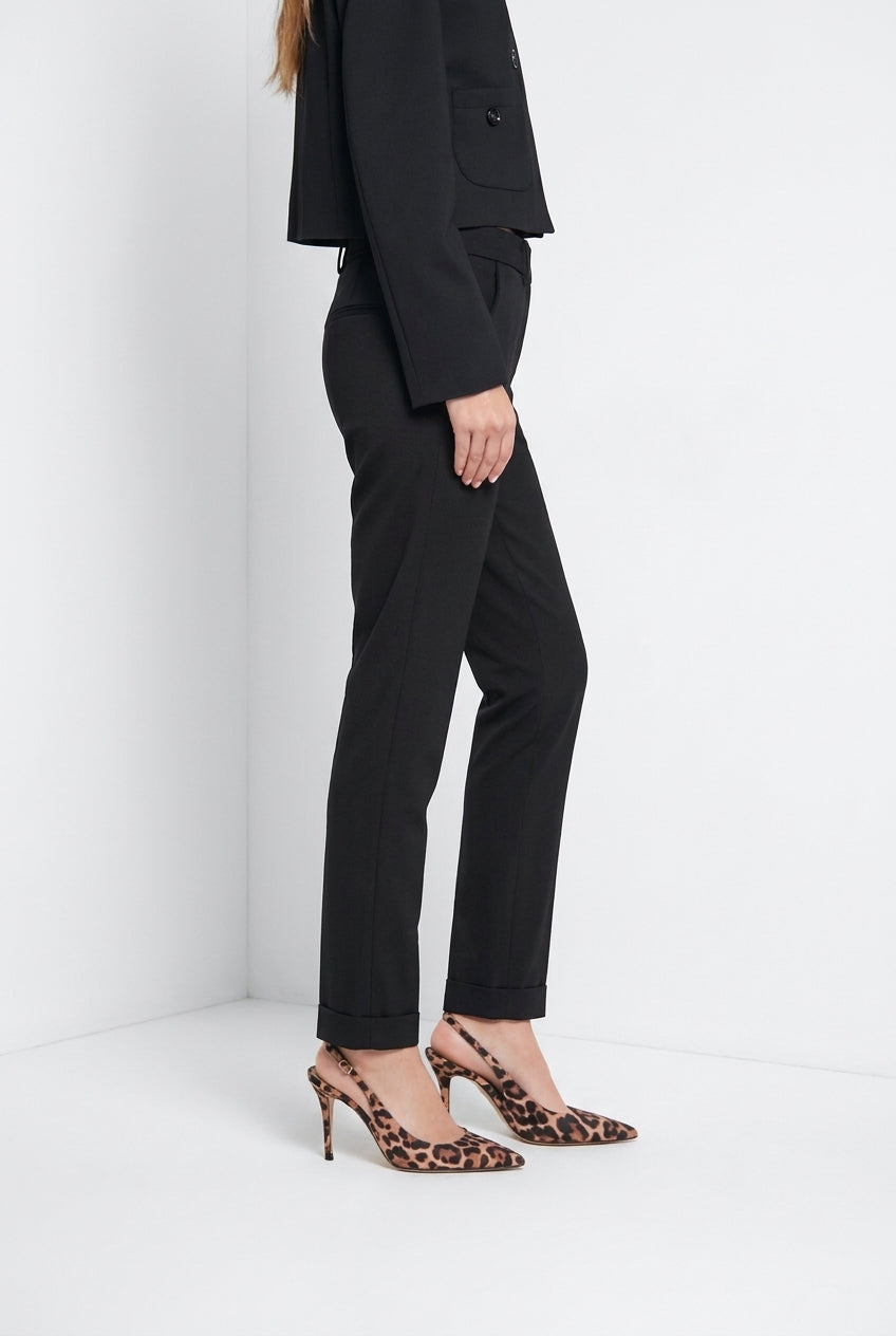 New York Slim pantalon chino femme en jersey technique slim fit ①
