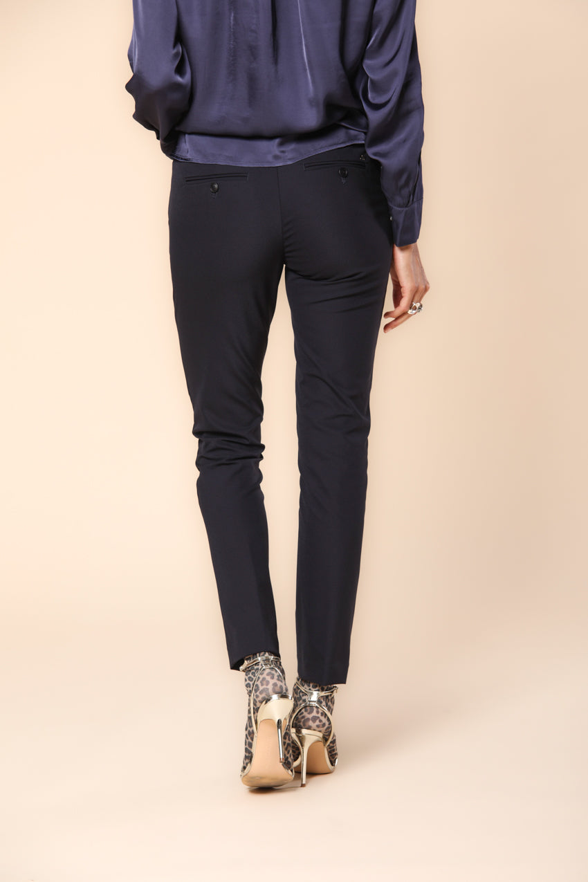 New York Slim pantalón chino mujer en jersey ajuste slim