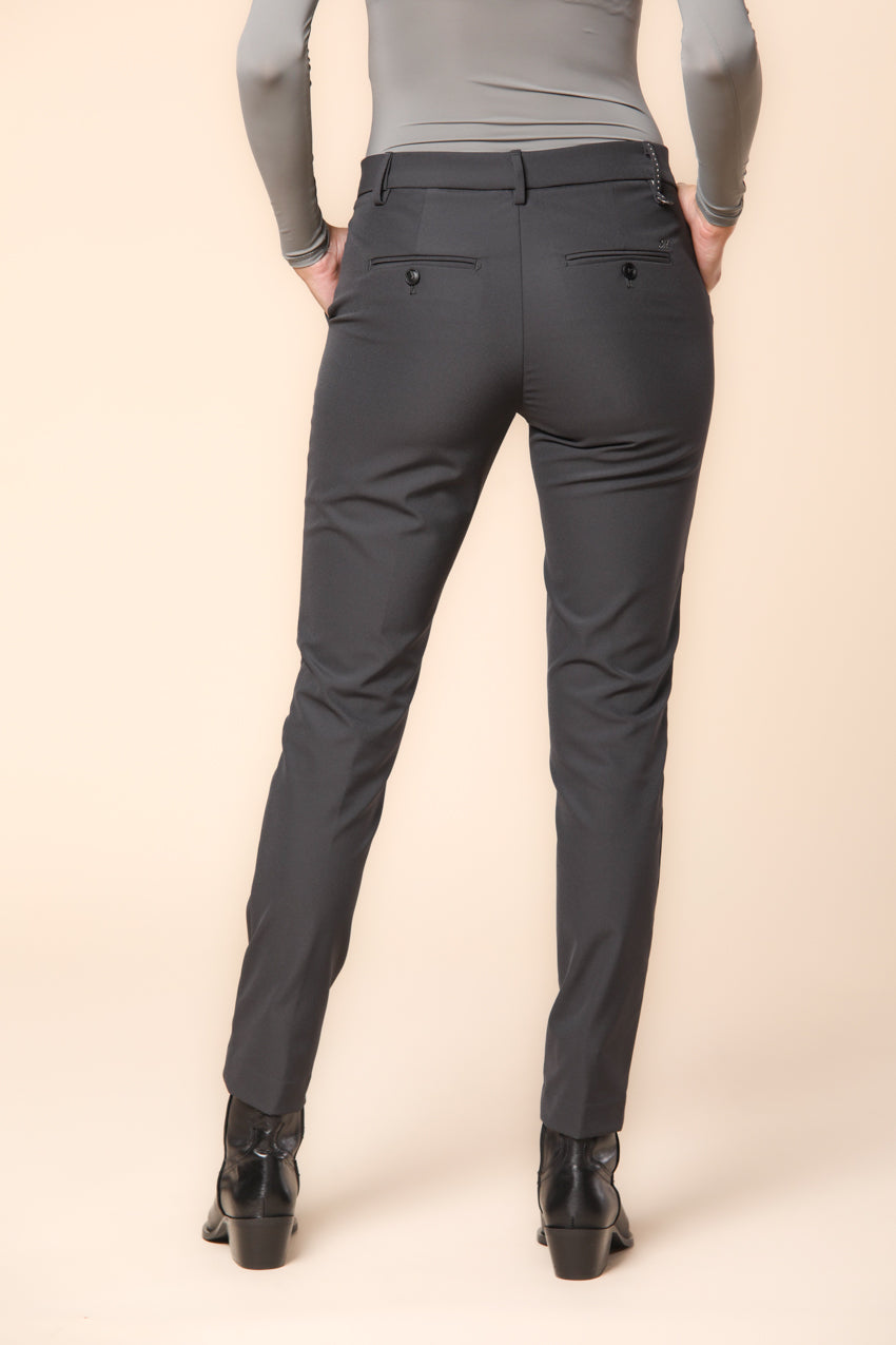 New York Slim pantalón chino mujer en jersey ajuste slim