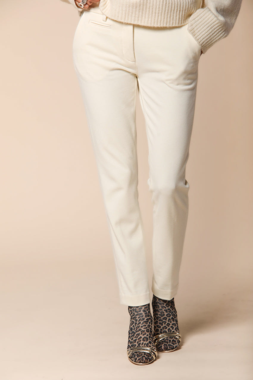 New York Slim pantalone chino donna in jersey slim fit