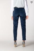 New York Slim pantalone chino donna in velluto a coste slim fit ①