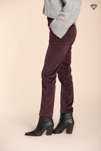 New York Slim pantalone chino donna in velluto a coste slim fit ①