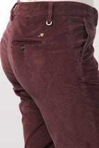 New York Slim pantalon chino femme en velours à grosses côtes slim fit ①