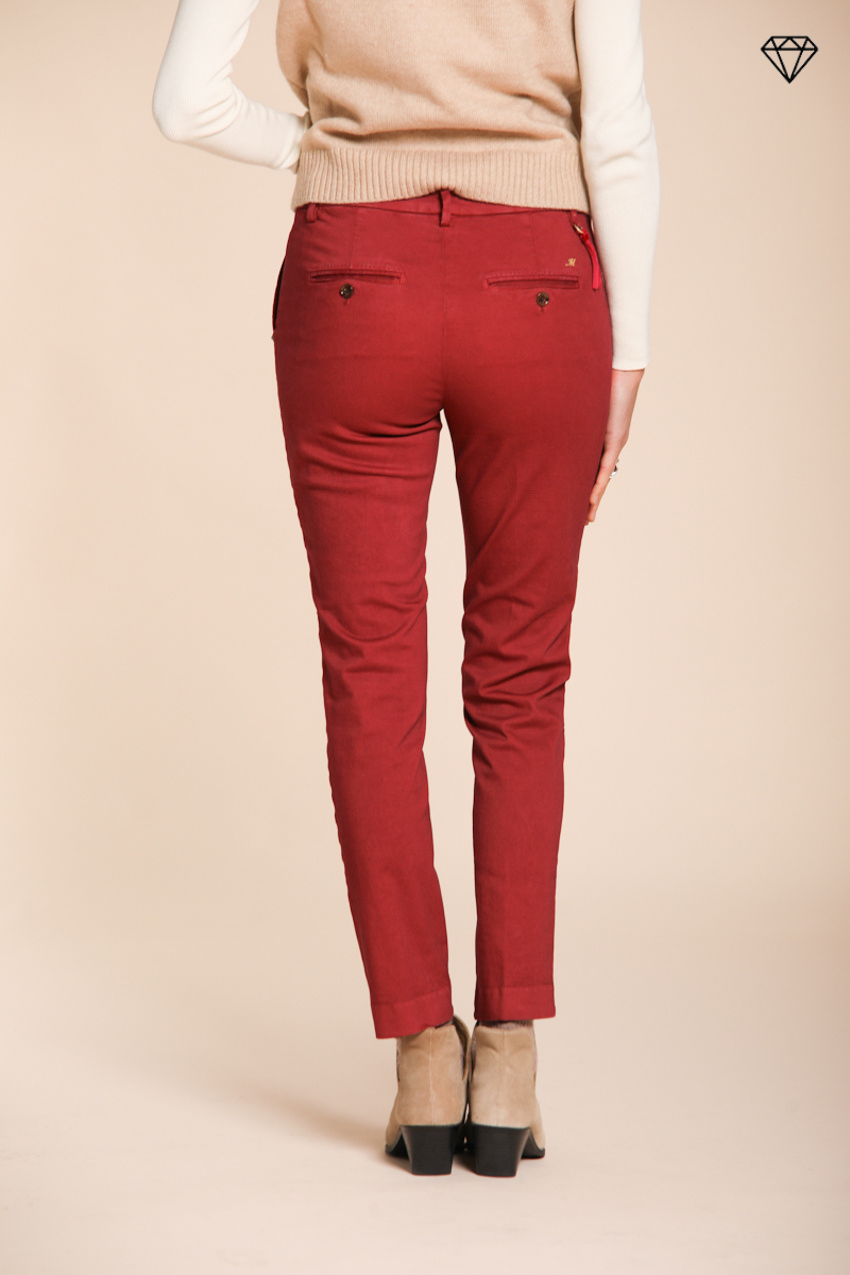 New York Slim women’s chino trousers in satin slim fit ①