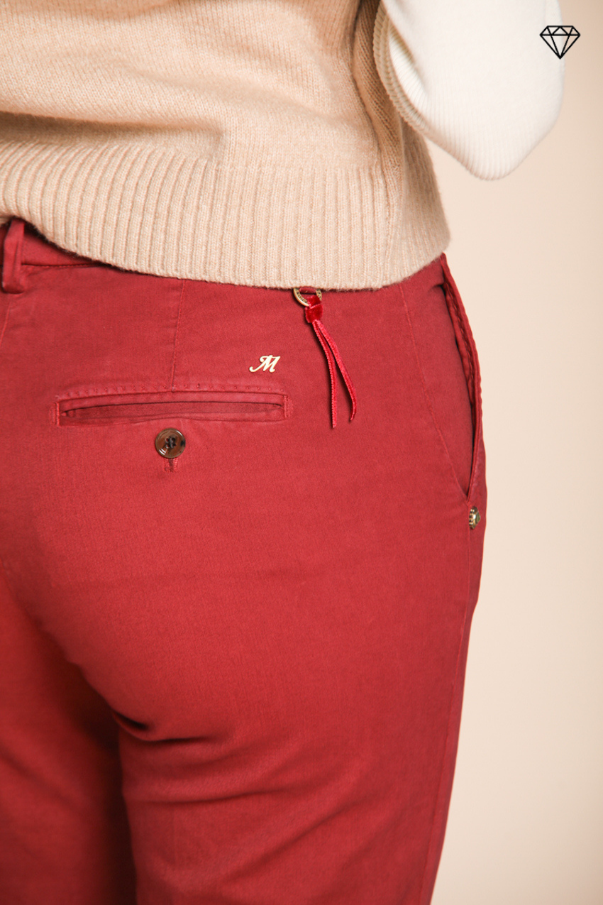 New York Slim women’s chino trousers in satin slim fit ①