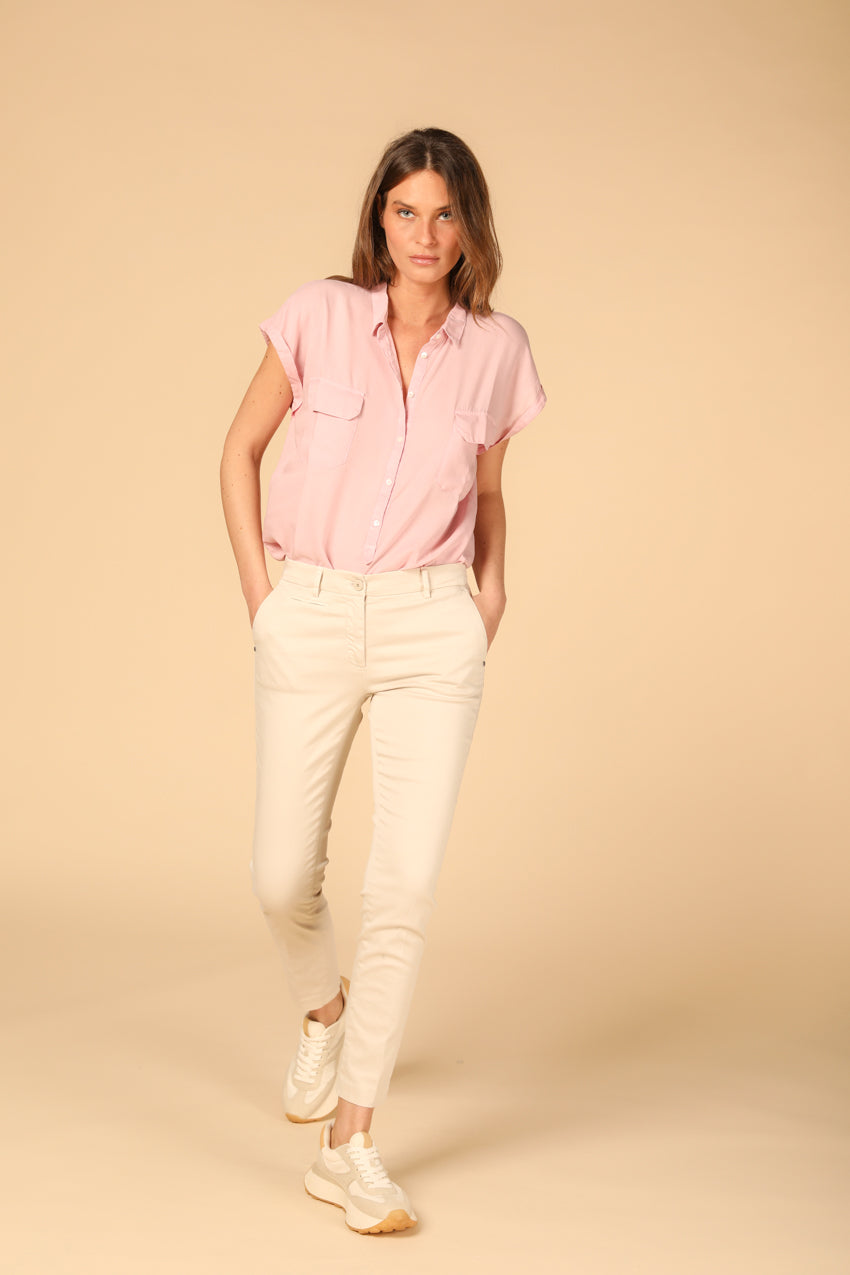 immagine 2 di pantalone chino donna modello New York stucco slim fit di Mason's