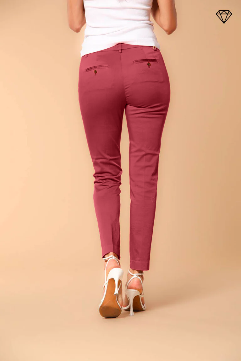 New York Slim pantalon chino femme en satin stretch slim fit ①