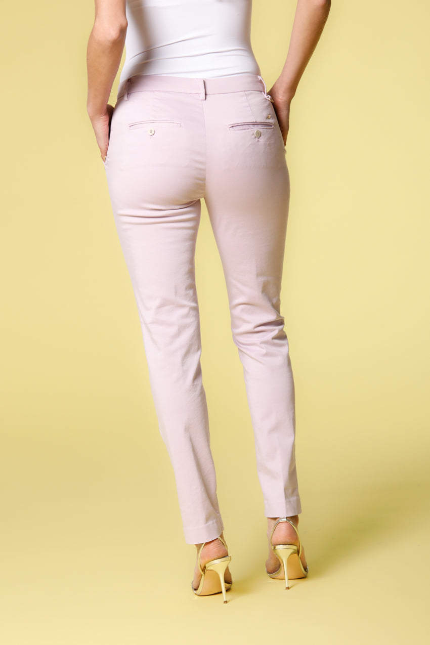 image 3 de pantalon chino femme en satin stretch modèle new york slim en glycine de mason's