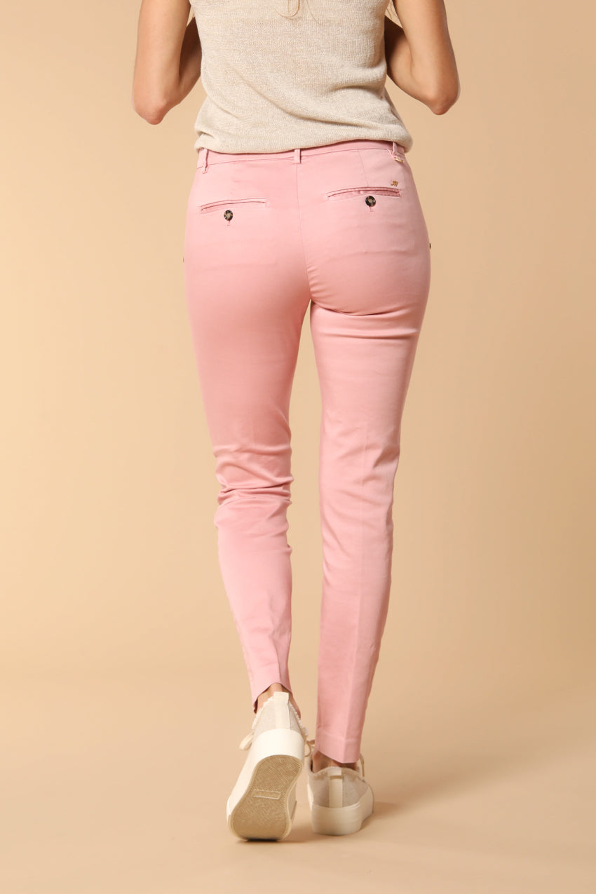 New York Slim Damen Chino Hose in Stretch Satin Slim Fit ①