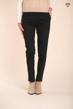 Foto 1 New York Slim pantalone chino donna in raso slim fit ①