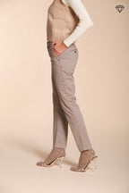 Foto 4 New York Slim pantalone chino donna in raso slim fit ①