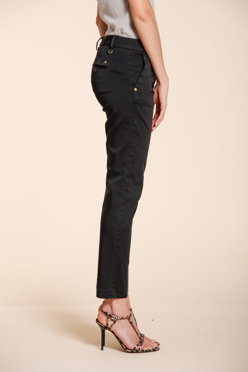 New York Slim pantalone chino donna in raso stretch slim fit ①