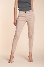 New York Slim women's chino pants in stretch satin slim fit ①