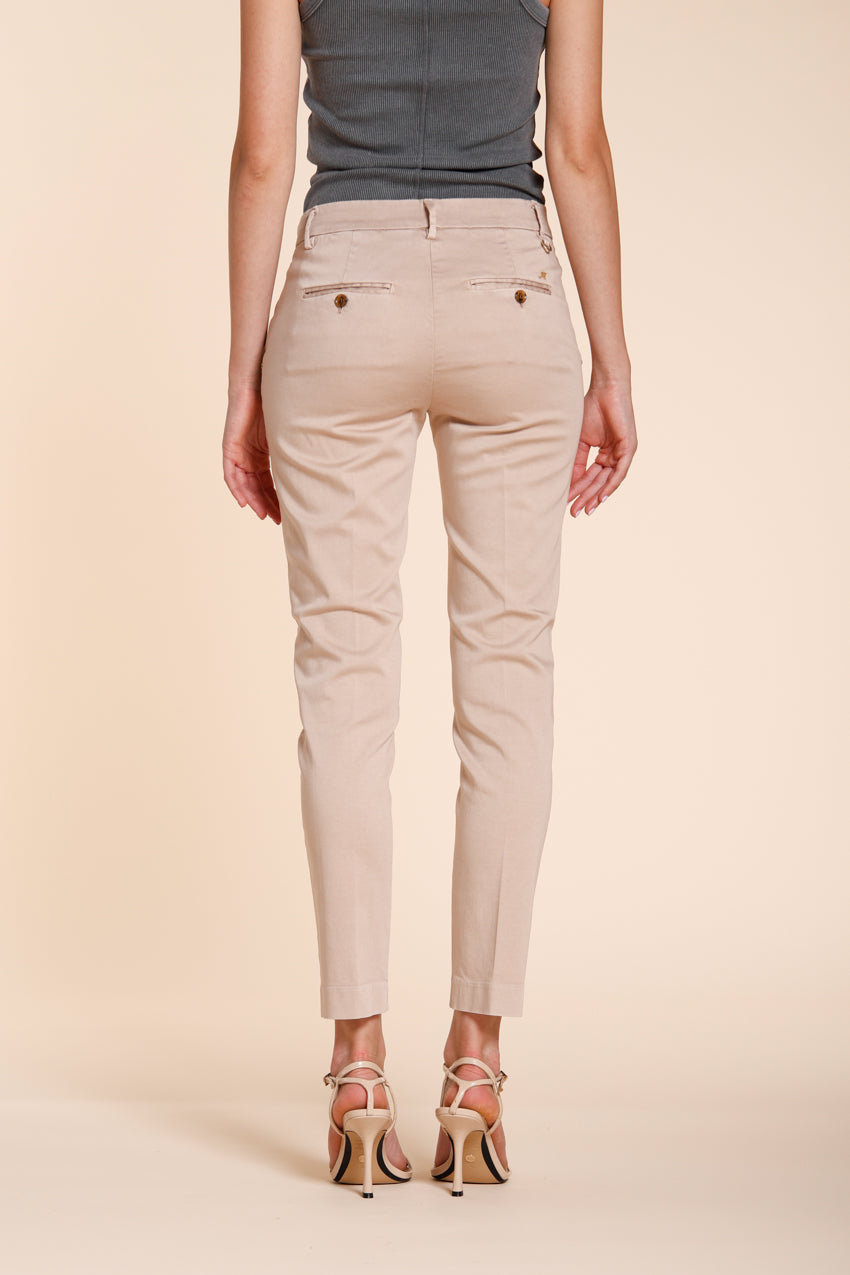 New York Slim women's chino pants in stretch satin slim fit ①