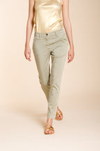 New York Slim women's chino pants in stretch satin slim fit ①