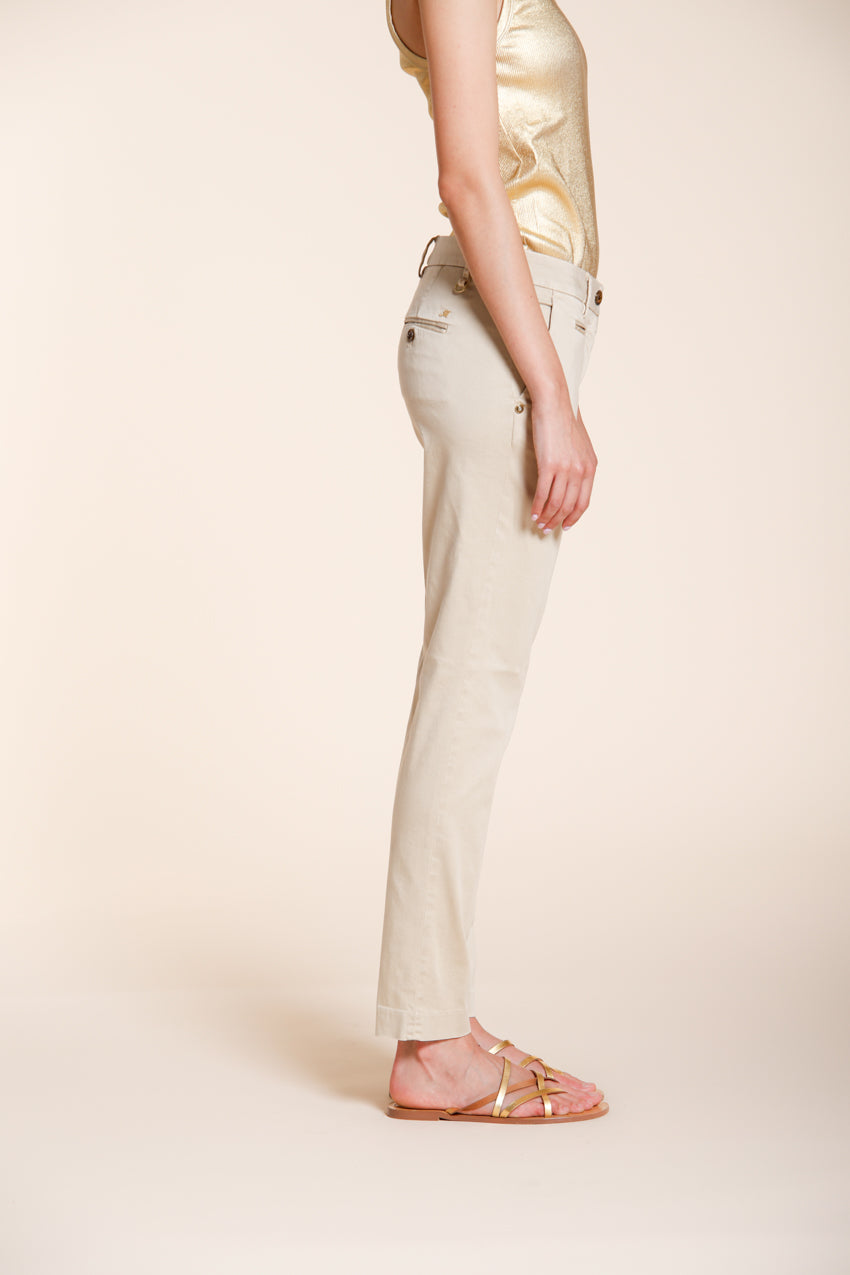 New York Slim pantalone chino donna in raso stretch slim fit ①