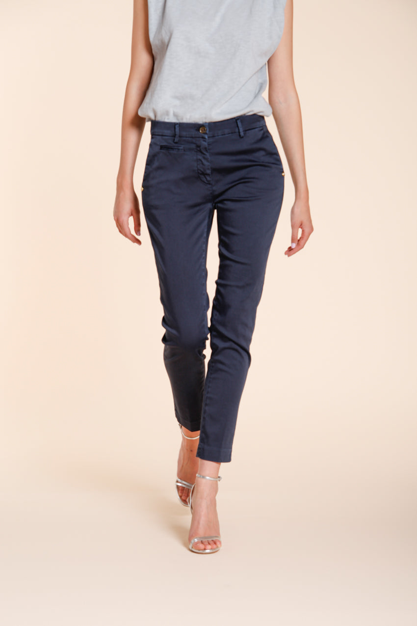 New York Slim women's chino pants stretch satin slim fit ①
