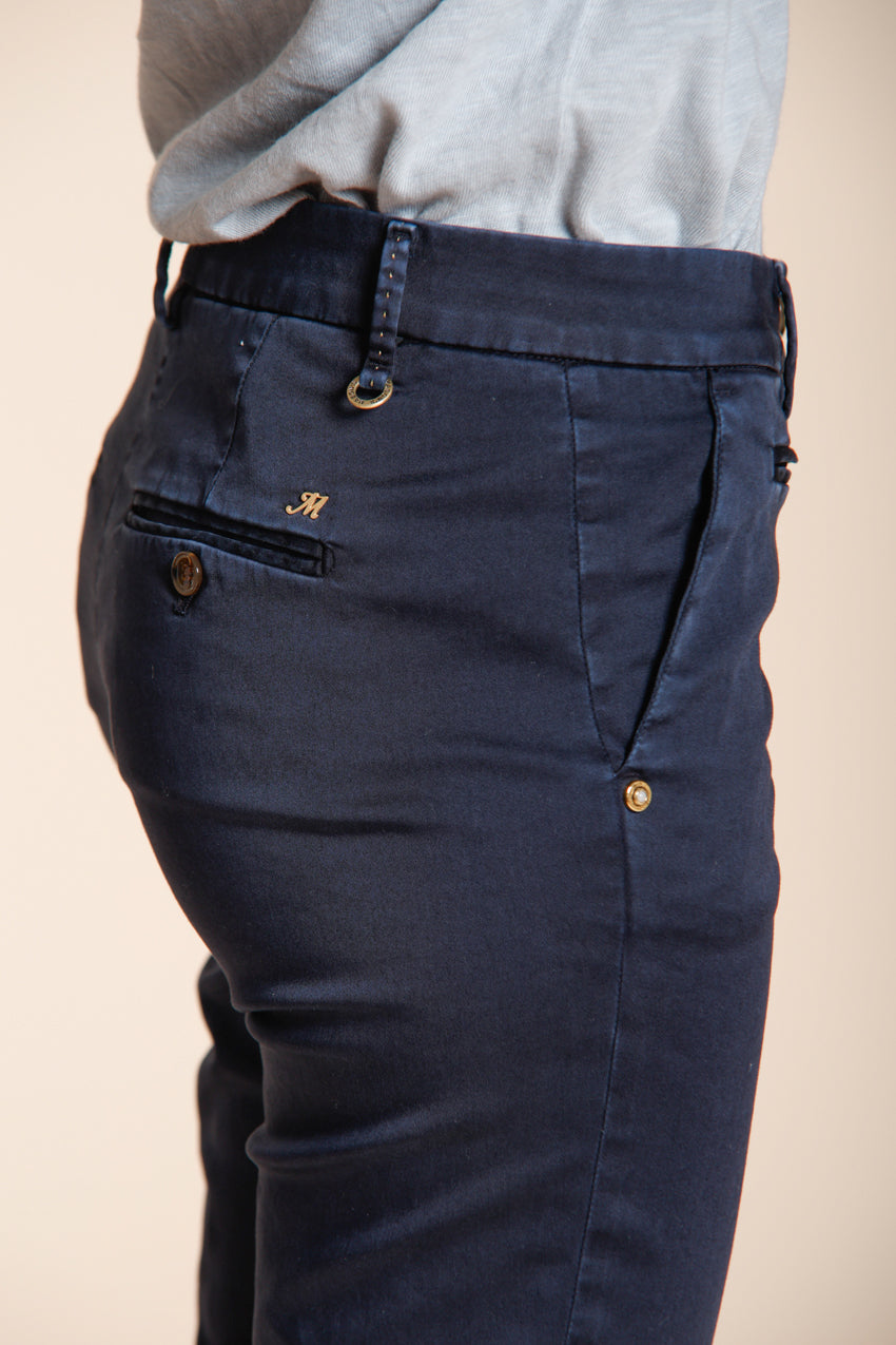 New York Slim women's chino pants stretch satin slim fit ①