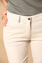 New York Trumpet women's chino pants in cotton and tencel piquet slim fit 