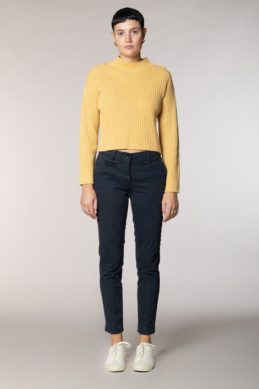 New York Slim women’s chino trousers in satin bistretch slim fit