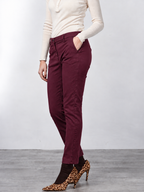 New York Slim women’s chino pants in satin with slim fit ①
