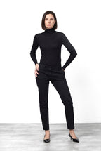 New York Slim Chinohose für Damen aus Satin mit slim fit ①