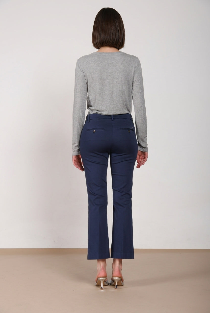 New York Trumpet pantalone chino donna in raso stretch slim fit