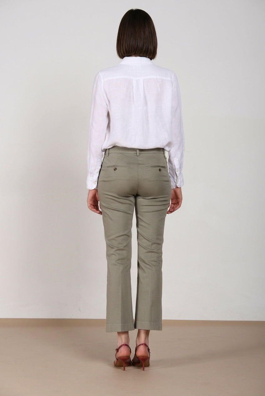New York Trumpet pantalón chino mujer en raso stretch slim fit