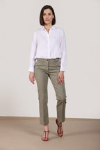 New York Trumpet pantalone chino donna in raso stretch slim fit